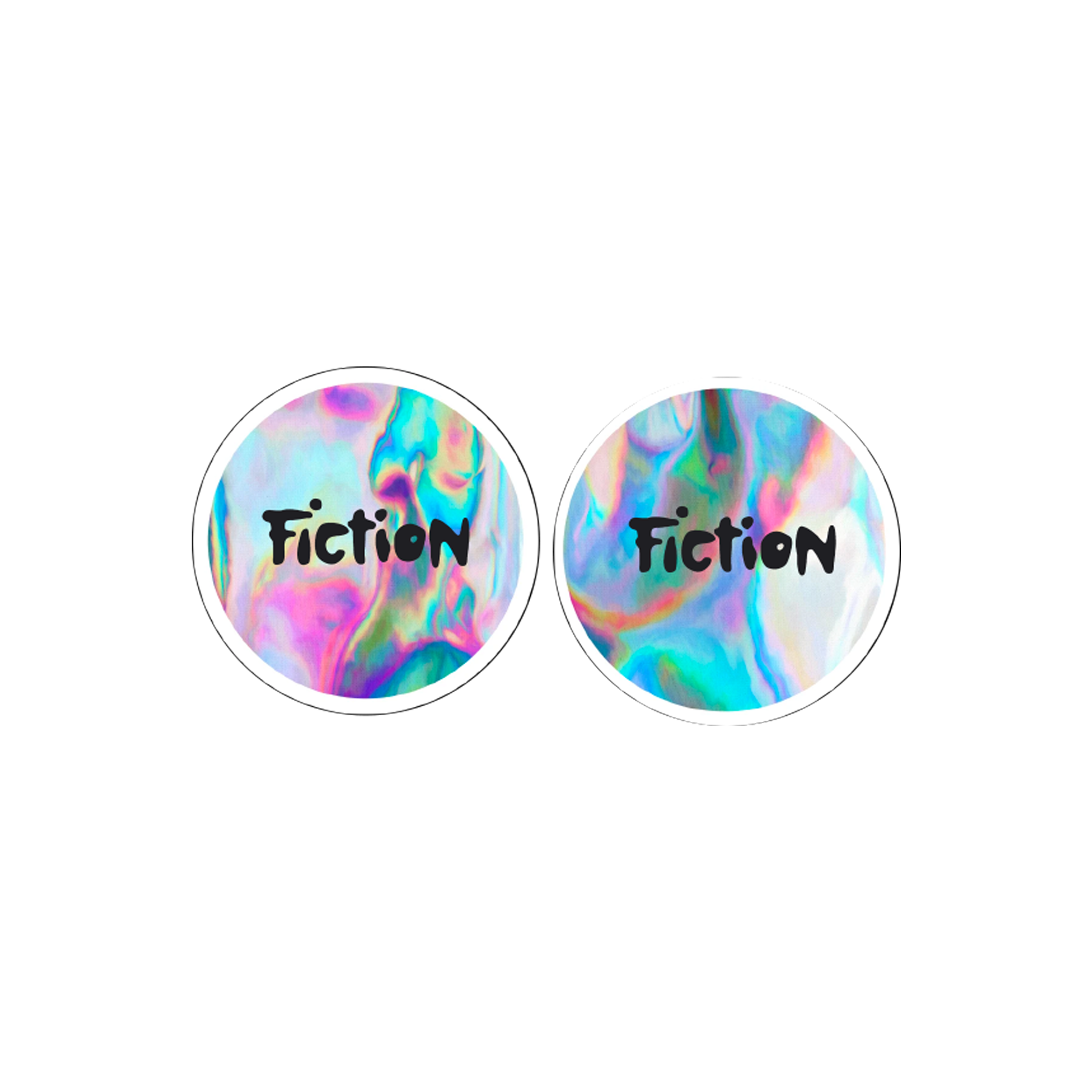Fiction - Circular Rainbow Foil Sticker Pack
